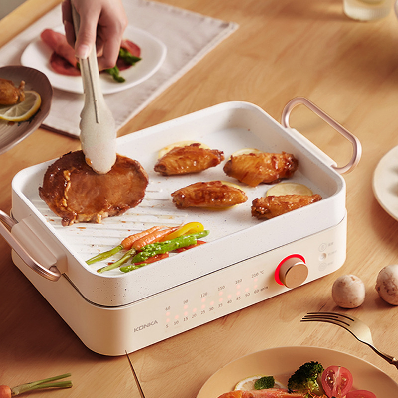 Frying, steaming, electric frying pan, electric heating pan