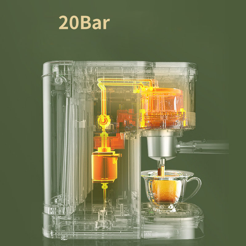 Semi-automatic pump pressure coffee machine