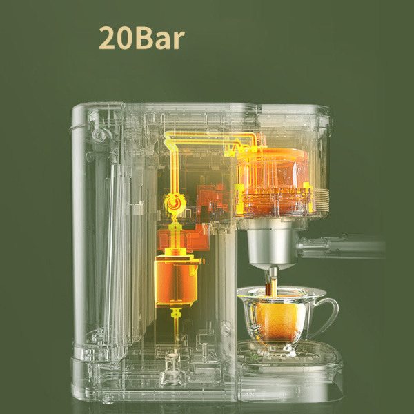 Semi-automatic pump pressure coffee machine