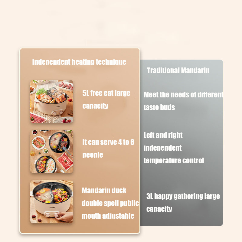 Yuanyang household electric hot pot KDHG-2001 